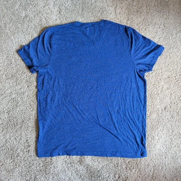 Abercrombie & Fitch V-Neck Tee Mens XXL Blue Short Sleeve - Picture 2 of 3